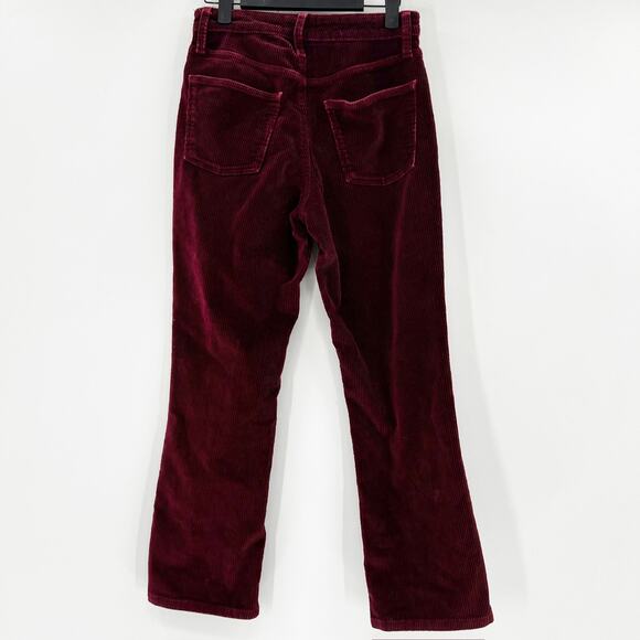 Universal Thread Maroon‎ Corduroy High Rise Ankle Bootcut 4 - Picture 3 of 6